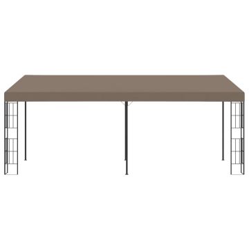 vidaXL Pavilion montat pe perete, gri taupe, 6 x 3 m, material textil