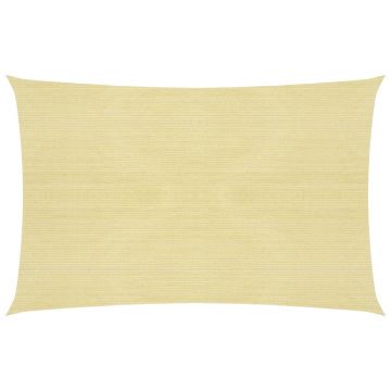 vidaXL Pânză parasolar, bej, 2 x 3 m, HDPE, 160 g/m²