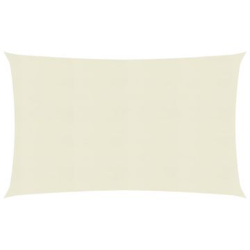 vidaXL Pânză parasolar, crem, 5 x 8 m, HDPE, 160 g/m²