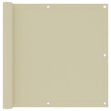 vidaXL Paravan pentru balcom, crem, 90x300 cm, țesătură oxford