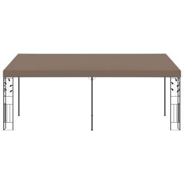 vidaXL Pavilion montat de perete, gri taupe, 6 x 3 x 2,5 m