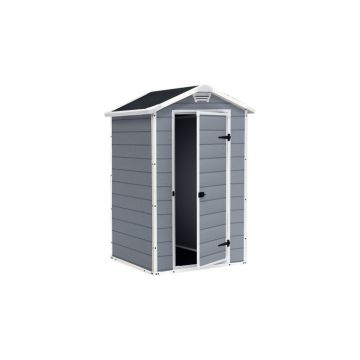 Casuta de gradina gri Keter Manor 4x3, 128 x 94