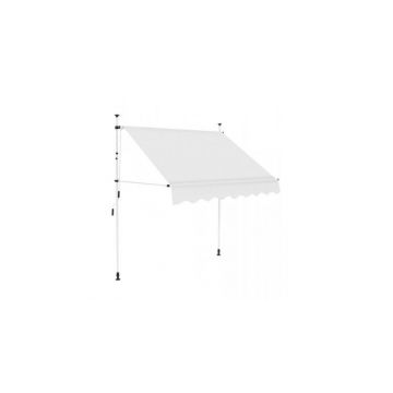 Copertina retractabila, actionare manuala, crem, 150 cm