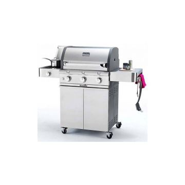 Gratar pe gaz din otel inoxidabil non-magnetic Char-Broil Titan T-5000, 3 arzatoare din inox, TRU-Infrared