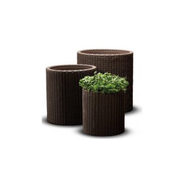 Set ghivece cilindrice S+M+L Planters - Maro-Auriu