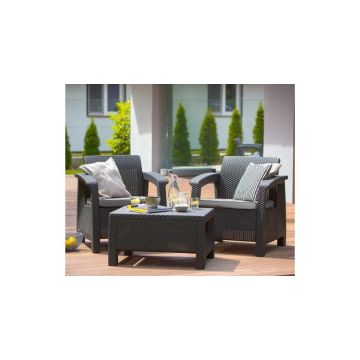 Set mobilier de gradina Corfu II Weekend Grafit/ Gri-rece