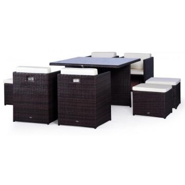 Set mobilier gradina Cubioso Maro/ Ocru