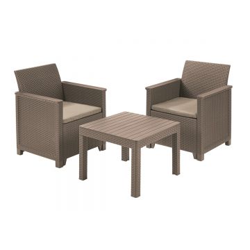 Set mobilier gradina 2 locuri cappuccino Keter Emma