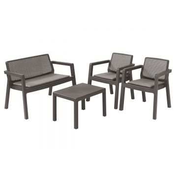 Set mobilier gradina graphite cu perne Keter Emily Patio