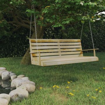 vidaXL Balansoar de grădină, 155x65x60 cm, lemn tratat de pin