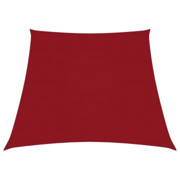 vidaXL Parasolar, roșu, 2/4x3 m, țesătură oxford, trapez