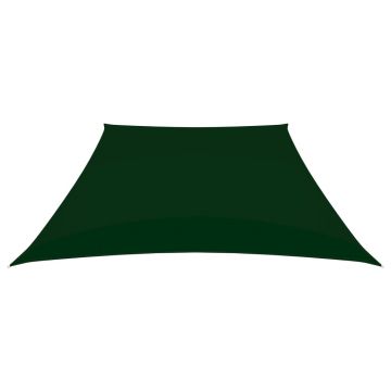 vidaXL Parasolar, verde închis, 3/4x3 m, țesătură oxford, trapez