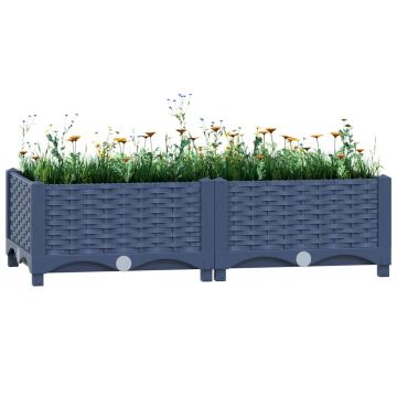 vidaXL Strat înălțat, 80 x 40 x 23 cm, polipropilenă vidaXL Strat înălțat, 80 x 40 x 23 cm, polipropilenă