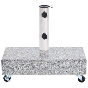 vidaXL Bază pentru umbrelă, gri deschis, 45x25x8,3 cm, granit