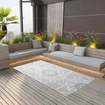 vidaXL Covor de exterior, ARAKIL gri deschis, 160x230 cm, PP