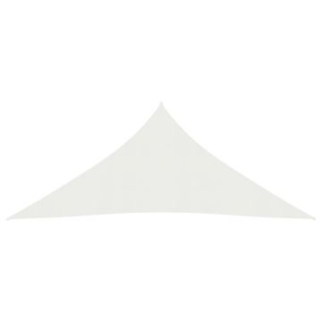 vidaXL Pânză parasolar, alb, 5x7x7 m, HDPE, 160 g/m²