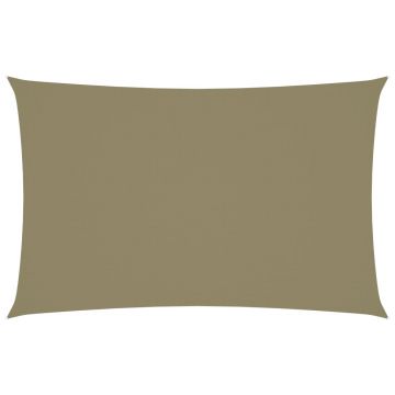 vidaXL Pânză parasolar, bej, 5x8 m, țesătură oxford, dreptunghiular