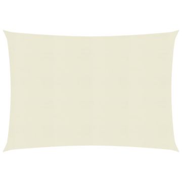 vidaXL Pânză parasolar, crem, 3x4,5 m, HDPE, 160 g/m²