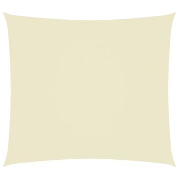 vidaXL Pânză parasolar, crem, 4x5 m, țesătură oxford, dreptunghiular