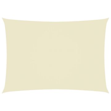 vidaXL Pânză parasolar, crem, 5x7 m, țesătură oxford, dreptunghiular