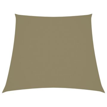vidaXL Parasolar, bej, 2/4x3 m, țesătură oxford, trapez