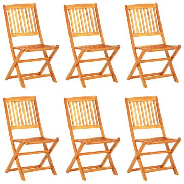 vidaXL Set mobilier de grădină pliabil, 7 piese, lemn masiv acacia
