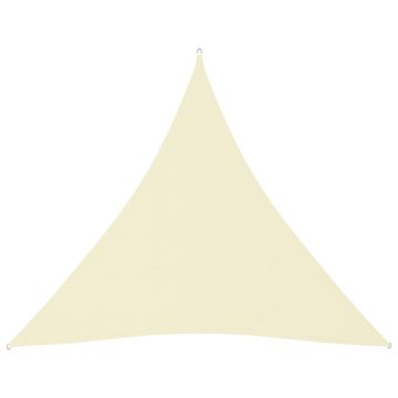 vidaXL Pânză parasolar, crem, 4x4x4 m, țesătură oxford, triunghiular