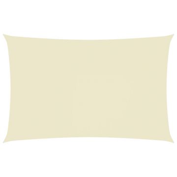 vidaXL Pânză parasolar, crem, 4x7 m, țesătură oxford, dreptunghiular