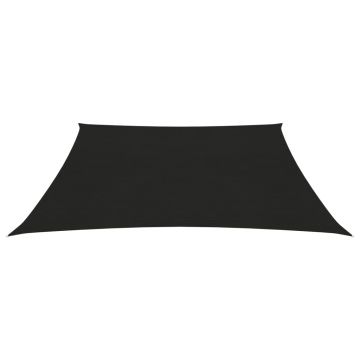 vidaXL Pânză parasolar, negru, 6x6 m, HDPE, 160 g/m²