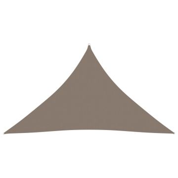 vidaXL Parasolar gri taupe 3,5x3,5x4,9 m țesătură oxford triunghiular