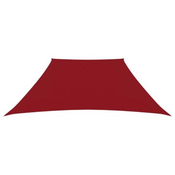 vidaXL Parasolar, roșu, 3/5x4 m, țesătură oxford, trapez