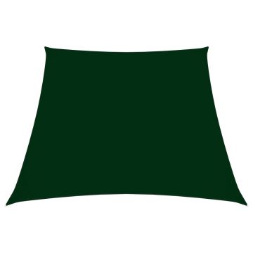vidaXL Parasolar, verde închis, 3/5x4 m, țesătură oxford, trapez
