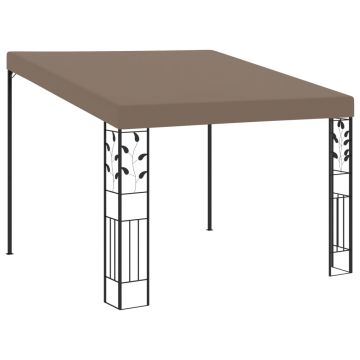 vidaXL Pavilion montat pe perete, gri taupe, 3x3x2,5 m