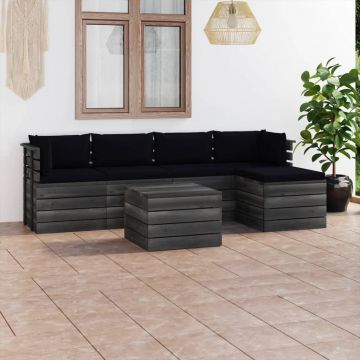 vidaXL Set mobilier grădină din paleți cu perne, 6 piese, lemn de pin vidaXL Set mobilier grădină din paleți cu perne, 6 piese, lemn de pin