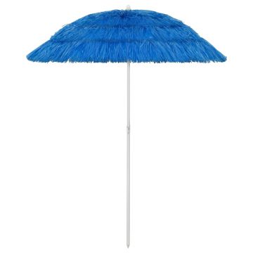 vidaXL Umbrelă de plajă Hawaii, albastru, 180 cm