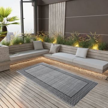 vidaXL Covor de exterior, gri, 80x150 cm, PP