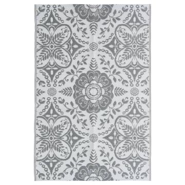 vidaXL Covor de exterior, gri deschis, 190x290 cm, PP