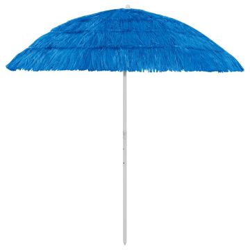 vidaXL Umbrelă de plajă Hawaii, albastru, 240 cm