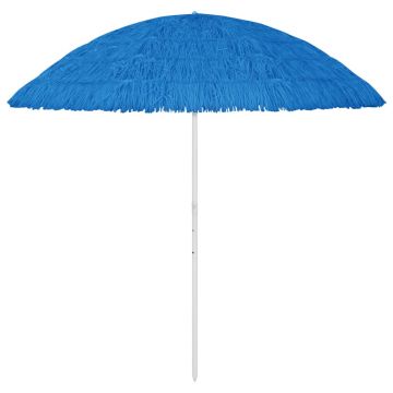 vidaXL Umbrelă de plajă Hawaii, albastru, 300 cm