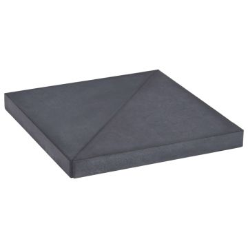 vidaXL Placă de greutate umbrelă, negru, granit, 15 kg, pătrat