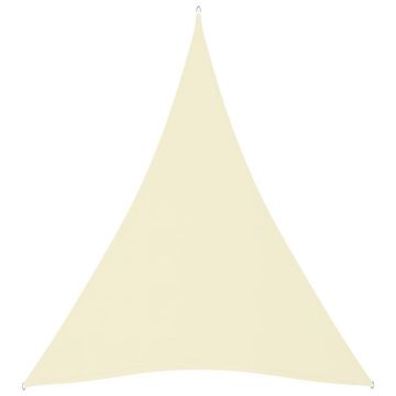 vidaXL Pânză parasolar crem 5x7x7 m, țesătură oxford, triunghiular