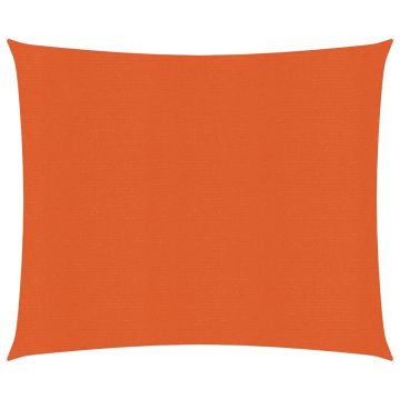 vidaXL Pânză parasolar, portocaliu, 3,6x3,6 m, HDPE, 160 g/m²