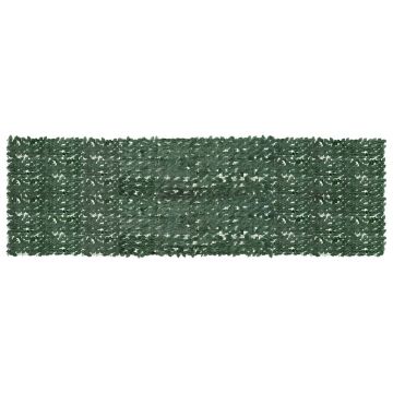 vidaXL Paravan de balcon, frunze verde închis, 500x150 cm