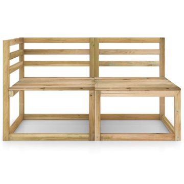 vidaXL Set mobilier de grădină, 2 piese, lemn pin verde tratat