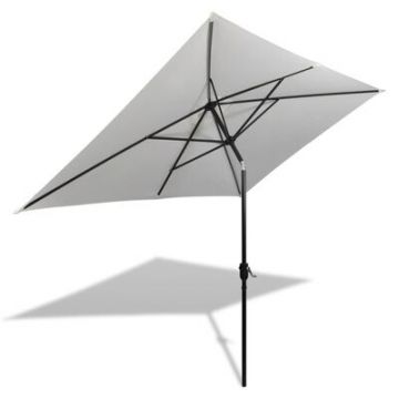 Umbrela de soare dreptunghiulara, Emi Alb, L200xl300xH240 cm