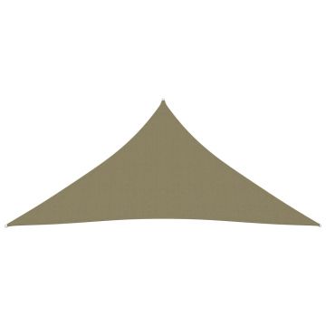 vidaXL Pânză parasolar, bej, 6x6x6 m, țesătură oxford, triunghiular
