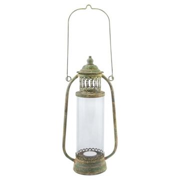 Felinar de perete, din metal, Aged Small Verde Antichizat, L23,9xl14,8xH51,6 cm