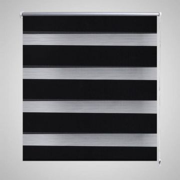 Jaluzea tip zebră, 120 x 175 cm, negru