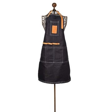 Sort denim pentru gradinarit, Garden Negru / Maro, l64,5xH97 cm