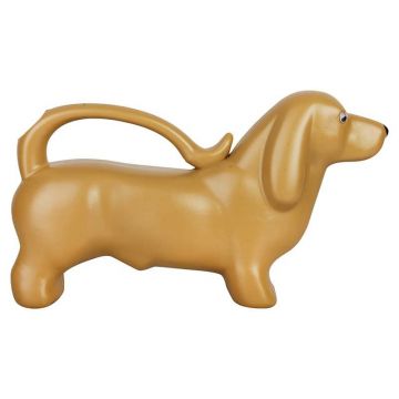 Stropitoare flori, din plastic 2L, Dachshund Mustariu, L34,1xl10,1xH19,7 cm